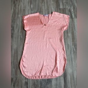 Vintage Beth Michaels Union Made Satin Nightgown Pink Medium